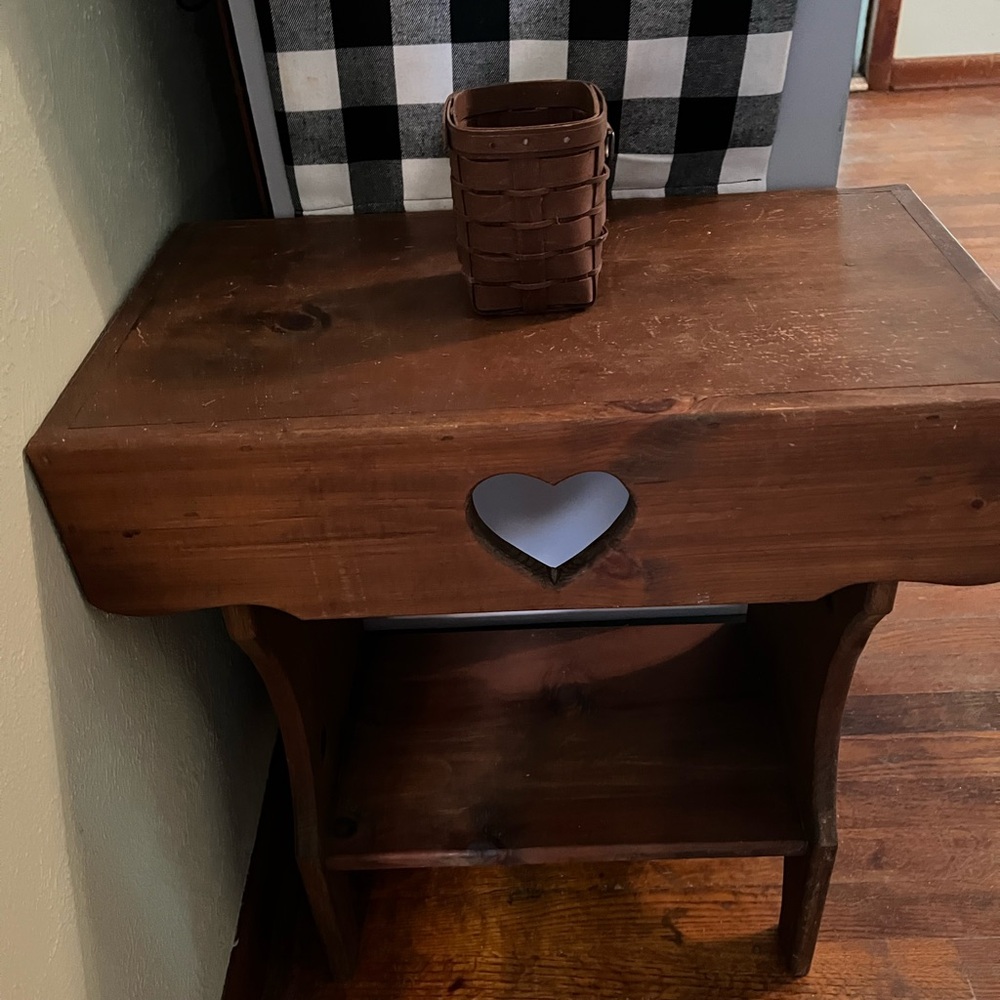 Longaberger Dark Stained Pencil Basket
